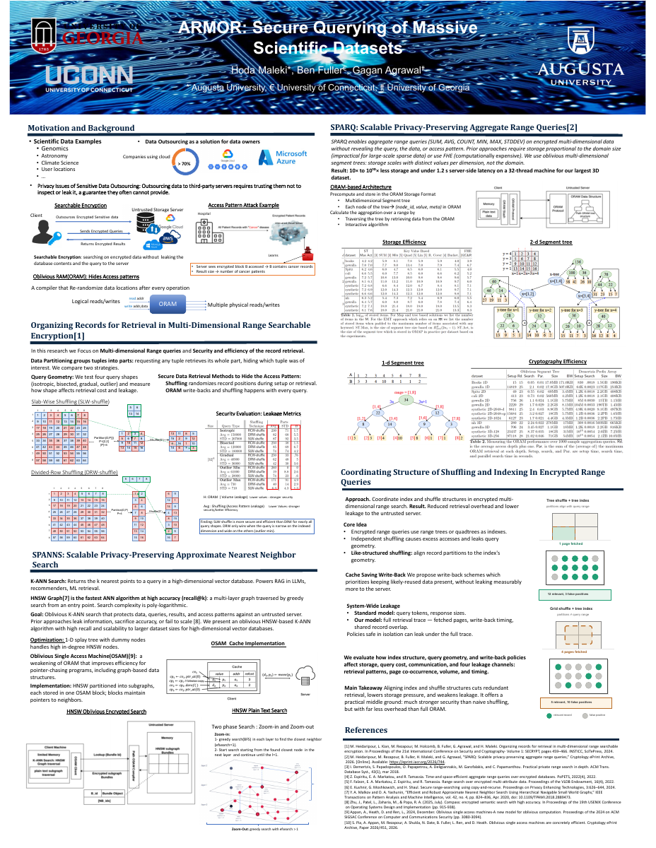 ARMOR: Secure Querying of Massive Scientific Datasets