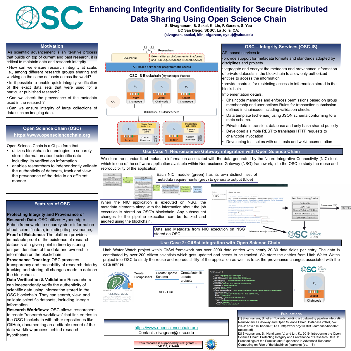 Enhancing Integrity and Confidentiality for Secure Distributed Data Sharing Using Open Science Chain