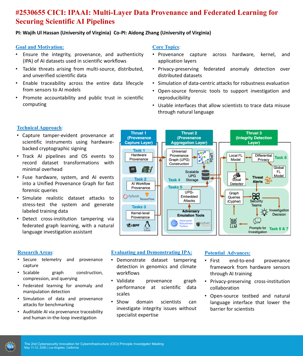 Multi-Layer Data Provenance and Federated Learning for Securing Scientific AI Pipelines