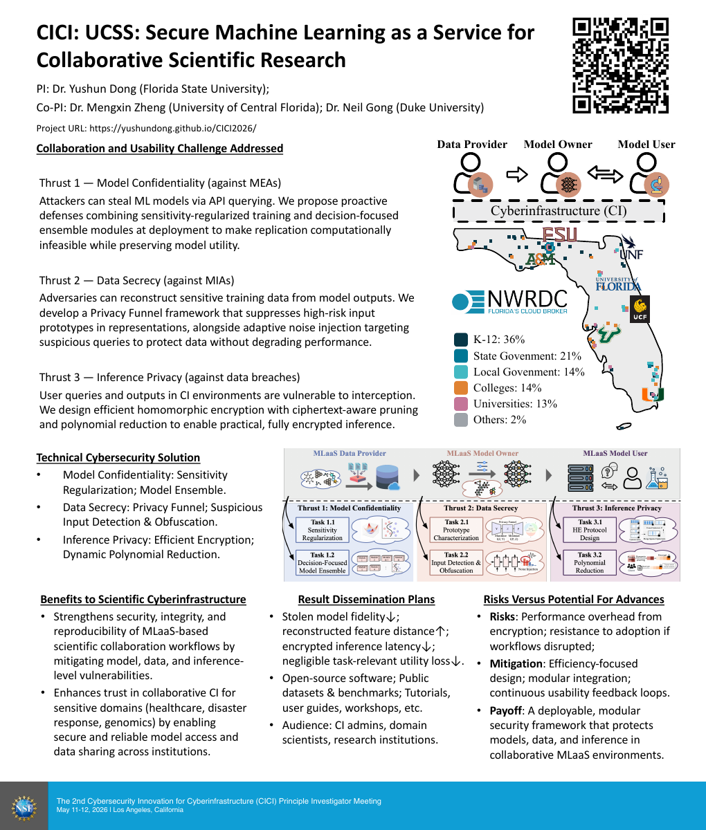 Secure Machine Learning as a Service for Collaborative Scientific Research