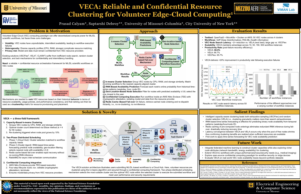 VECA: Reliable and Confidential Resource Clustering for Volunteer Edge-Cloud Computing